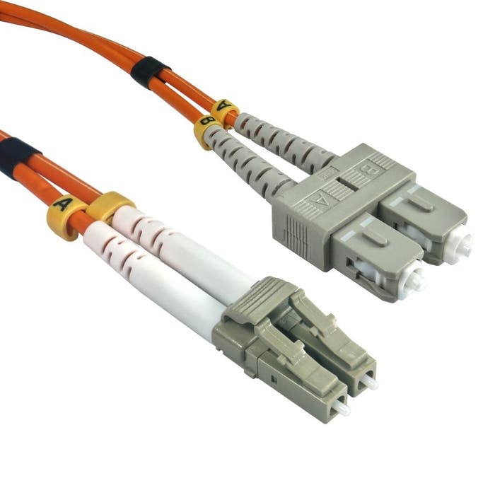 Cables Direct 0.5m OM2 Fibre Optic Cable LC - SC (Multi-Mode)