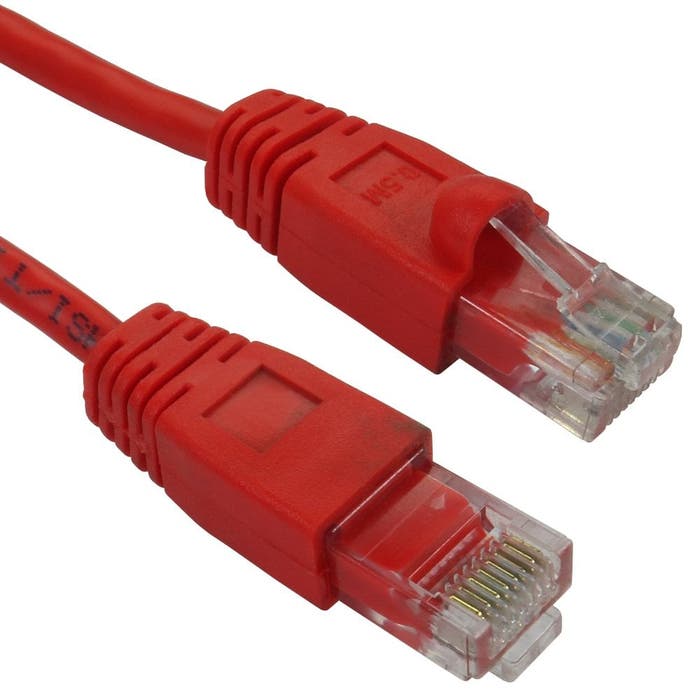 Cables Direct 2m Snagless Cat5e Patch Cable – Red