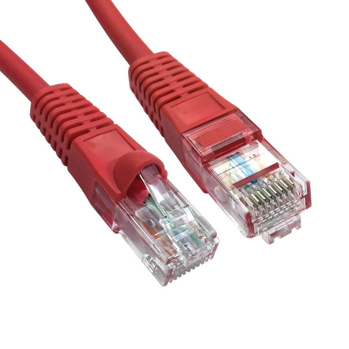 Cables Direct 1m Snagless Cat5e LSZH Network Cable – Red