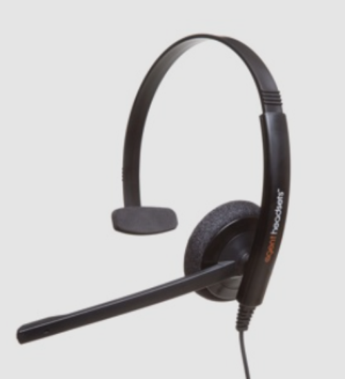 agent AW Spare Monaural Headset (only) w/Battery & Leatherette Cushion