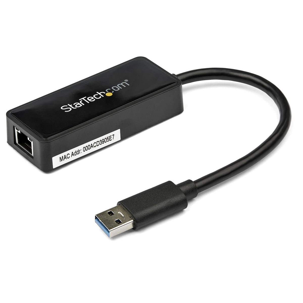 USB 3.0 to Gigabit Ethernet Adapter NIC w/ USB Port - Black