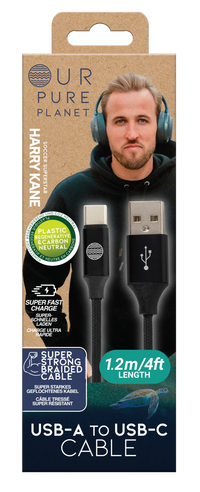 OUR PURE PLANET USB-A TO USB-C CABLE 1.2M