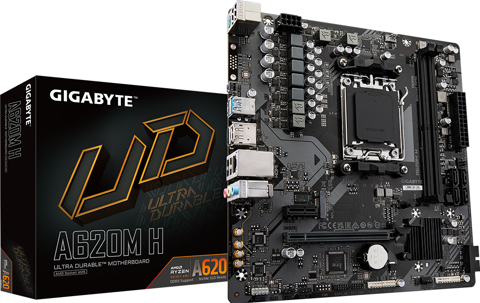 GIGABYTE A620M H Micro-ATX Motherboard (AM5)