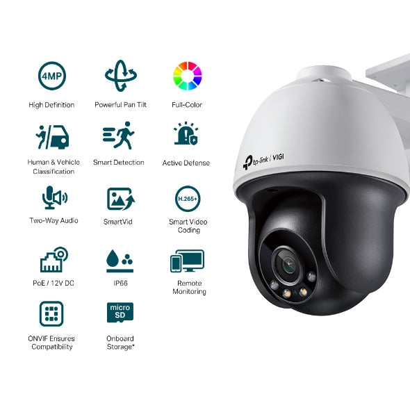 TP-Link 4MP Out Door Full Color Pan tilt Network Camera