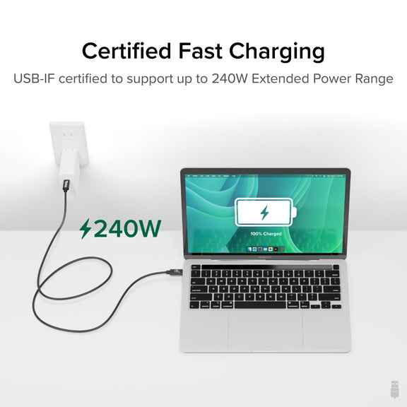 Plugable USB4 240W EPR Cable 3.3ft (1m)