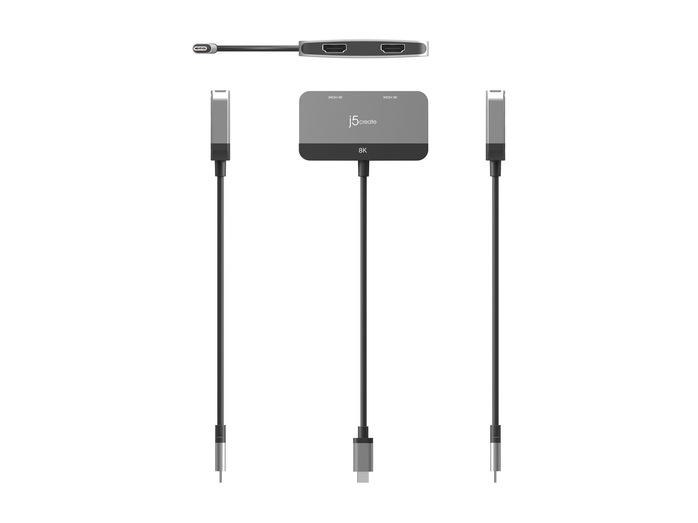 J5CREATE 8K USB-C TO DUAL HDMI ADAPTER