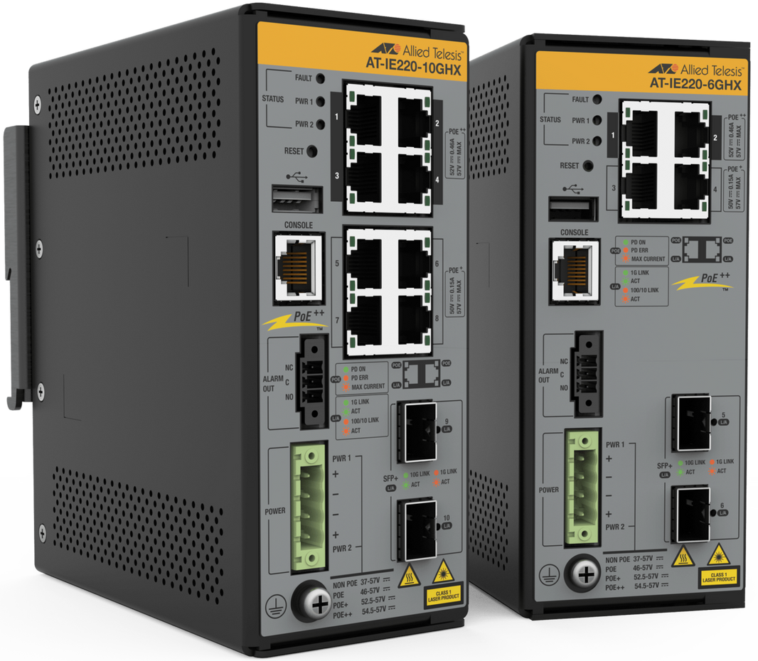 Allied Telesis IE220-6GHX Managed L2 Gigabit Ethernet (10/100/1000) Power over Ethernet (PoE) Grey