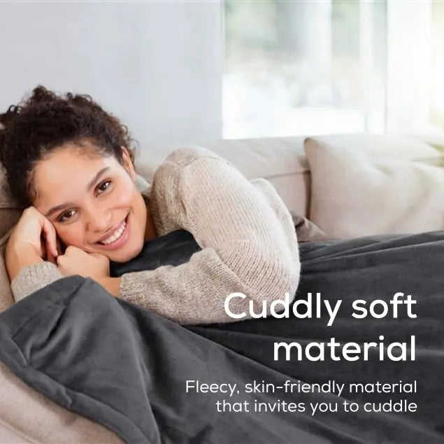 BEURER COSY HEATED SNUGGIE THROW GREY