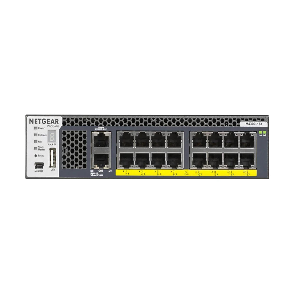 NETGEAR M4300 Managed SW 16x10GBASE-T APS600W PoE+