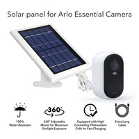 Arlo Essential 2K Outdoor Security Camera & Solar Panel, 2-pack
