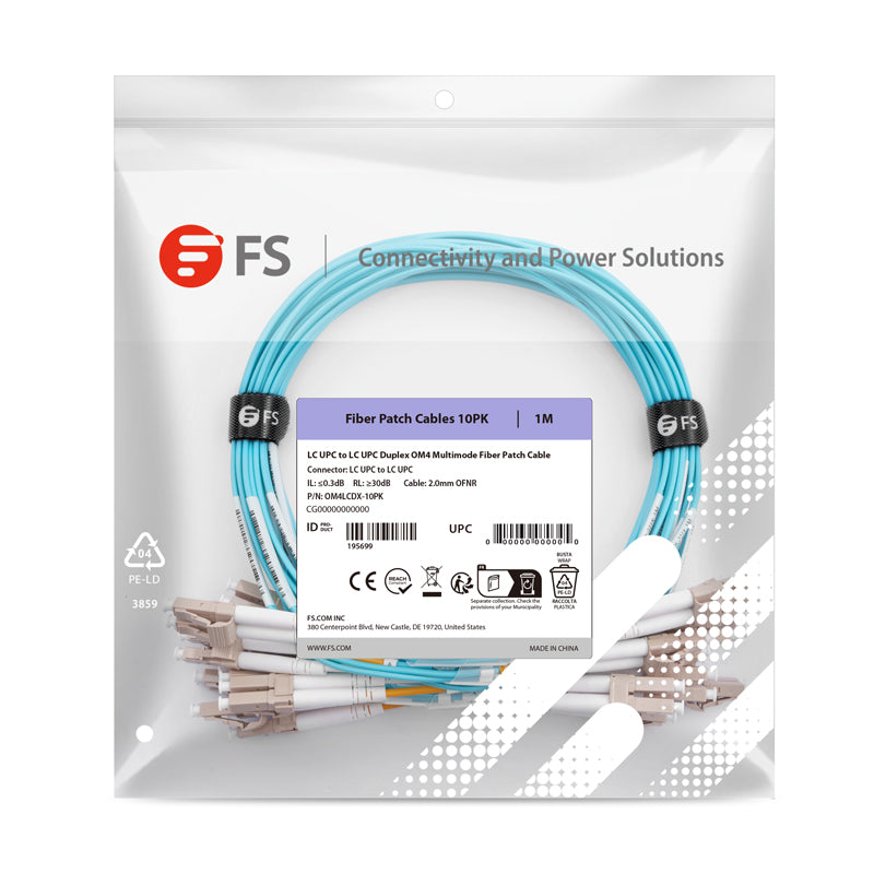 TITAN OM4 LC-LC DUPLEX PATCH LEAD 2M