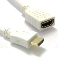 CDL 1m High Speed HDMI M-F WHI