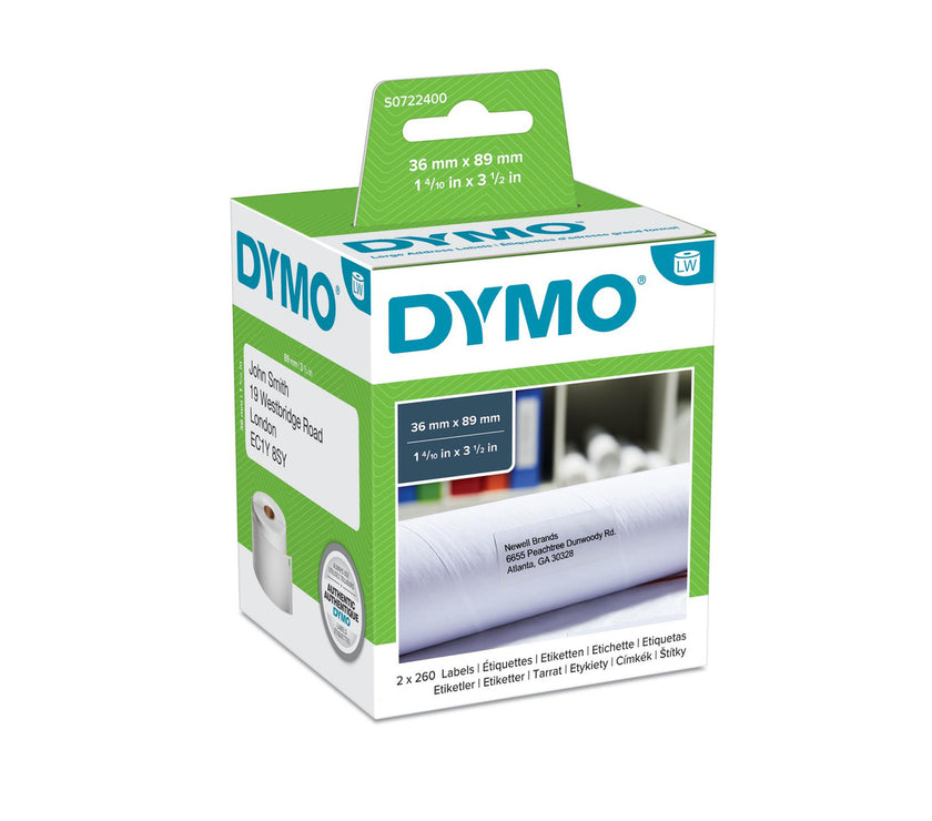 Lrg Add Label 38x89mm 260/Roll PK2