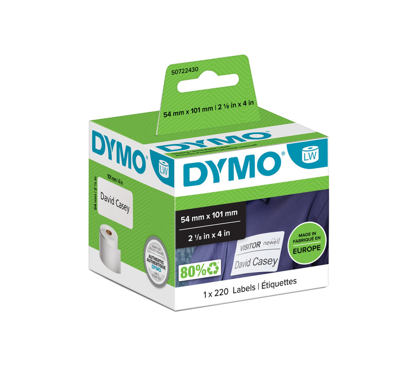 LW Ship Name Badge Labels White 54x101