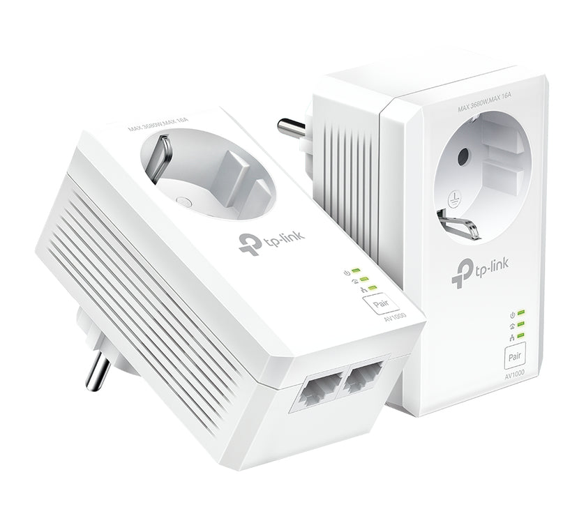 TP-Link TL-PA7027P V1 Starter Kit - Powerline adapter kit 1GbE HomePlug AV (HPAV) HomePlug AV (HPAV) 2.0 IEEE 1901 - wall-pluggable