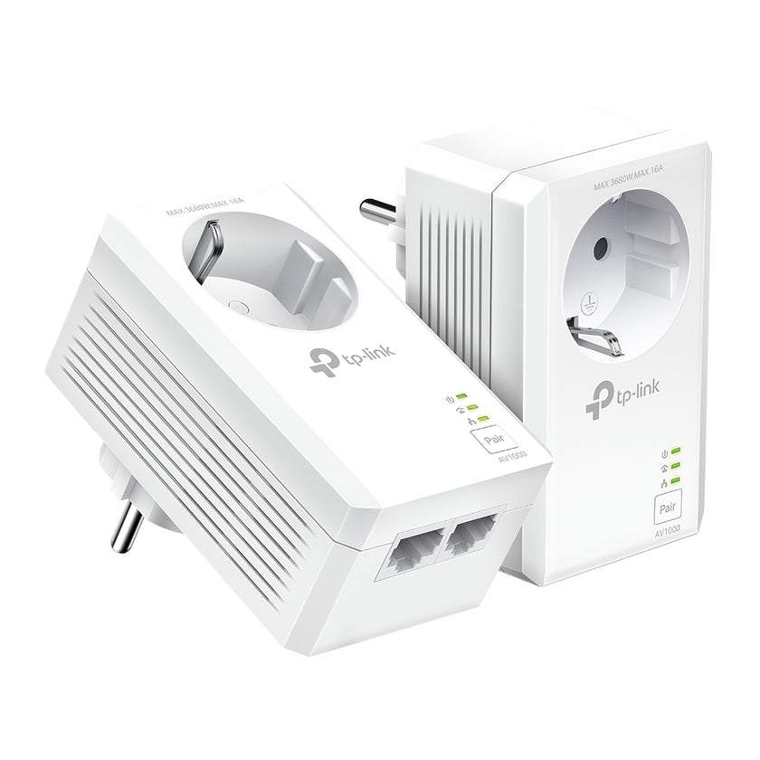 TP-Link TL-PA7027P V1 Starter Kit - Powerline adapter kit 1GbE HomePlug AV (HPAV) HomePlug AV (HPAV) 2.0 IEEE 1901 - wall-pluggable
