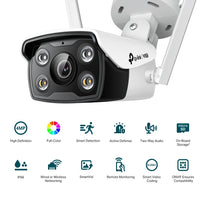 TP-Link VIGI C340-W  4MP Outdoor Full-Color Wi-Fi Bullet Network Camera