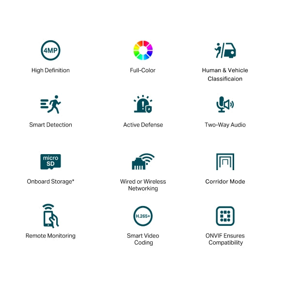 TP-Link VIGI C440 V1 4MP Full Color Turret Network Cam