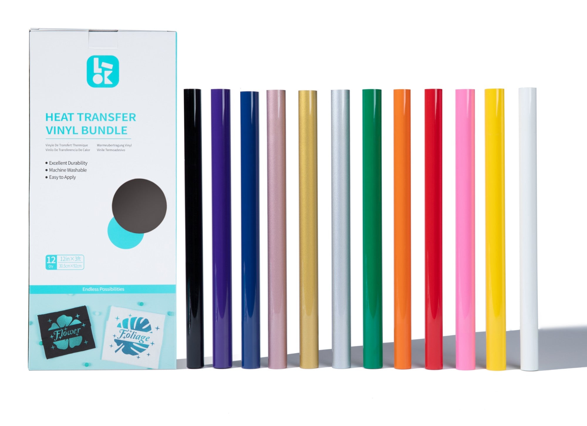 Loklik Htv Vinyl Roll Bundle 12 Pack