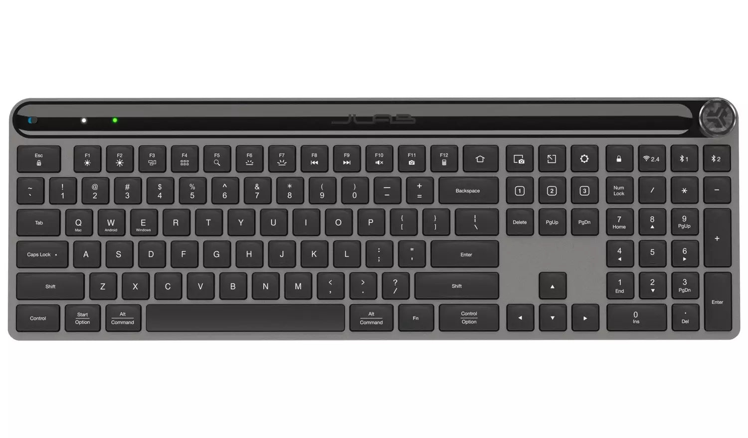 JLAB Epic Keyboard Wireless 2.4G USBA Dongle & Bluetooth Premium Keyboard - Multi Device