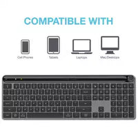 JLAB Epic Keyboard Wireless 2.4G USBA Dongle & Bluetooth Premium Keyboard - Multi Device