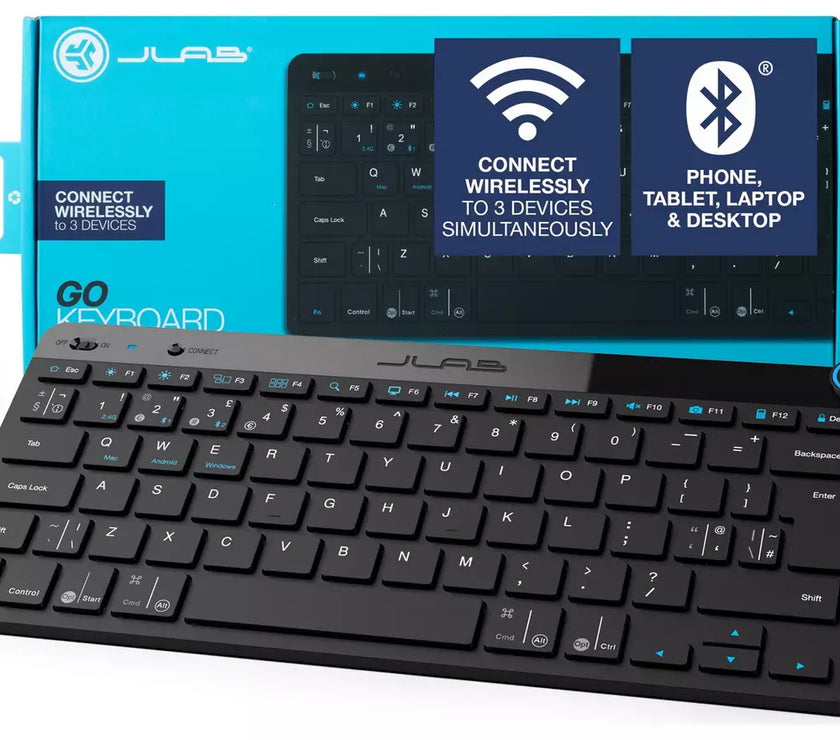 JLAB Go Keyboard Wireless 2.4G USBA Dongle & Bluetooth Keyboard - Multi Device