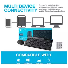 JLAB Go Bungle Wireless 2.4G USBA Dongle & Bluetooth Keyboard & Mouse set - Multi Device