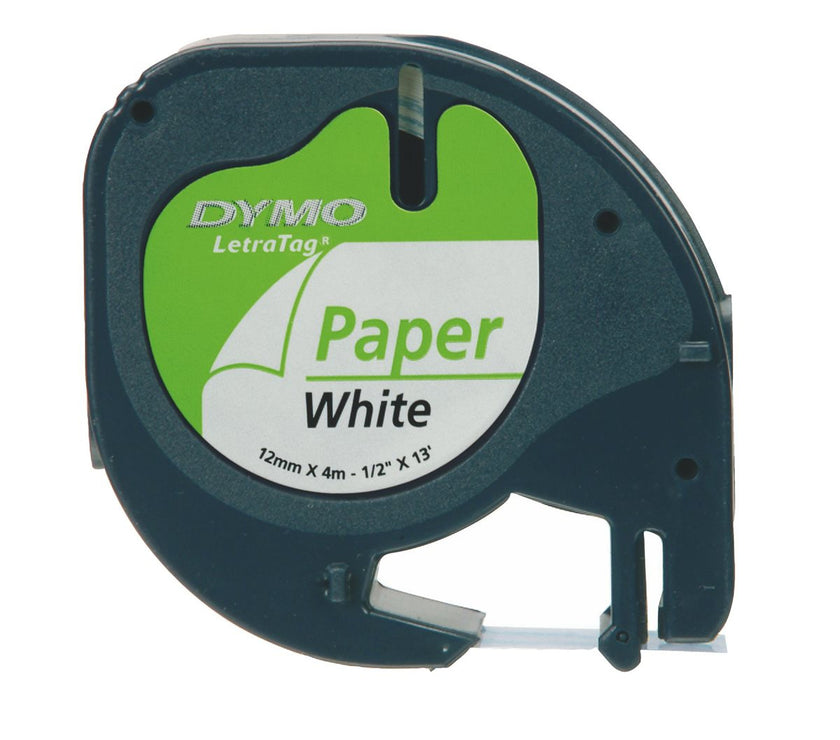 LetraTag Tape 12mm Paper White