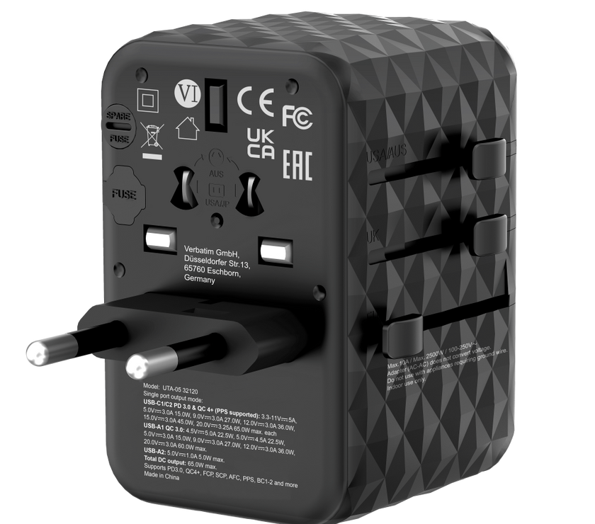 Verbatim GAN III TRAVEL ADAPTER UTA-05