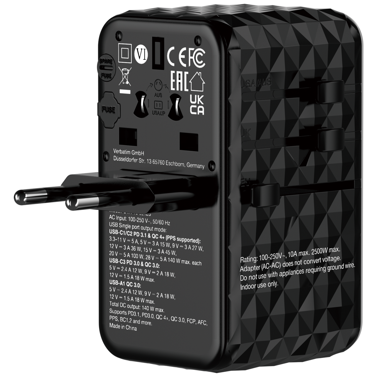 Verbatim GAN III TRAVEL ADAPTER UTA-10