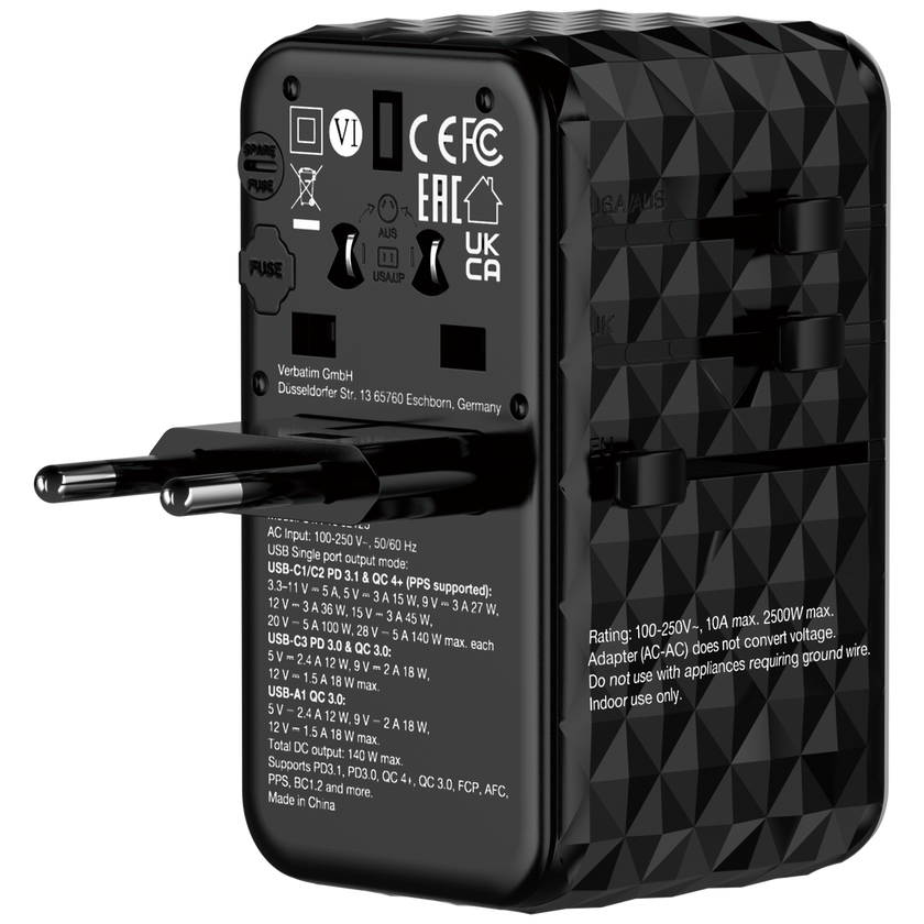 Verbatim GAN III TRAVEL ADAPTER UTA-10