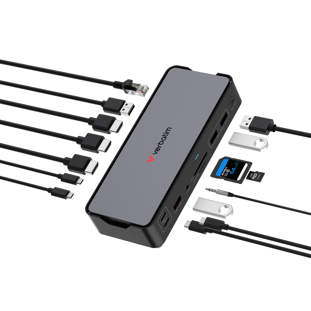 Verbatim USB-C Pro Docking Stn 15port
