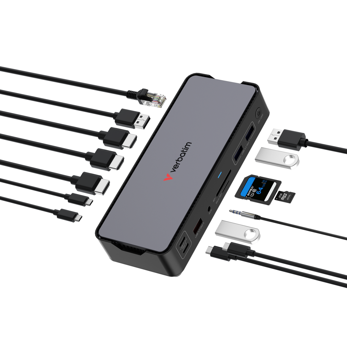 Verbatim USB-C Pro Docking Stn 15port