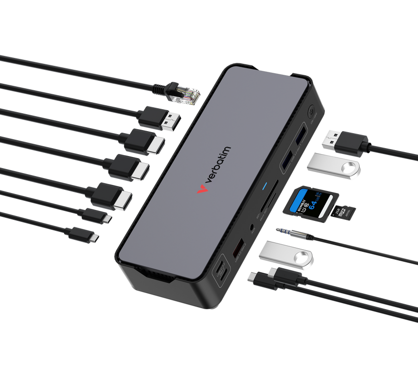 Verbatim USB-C Pro Docking Stn 15port