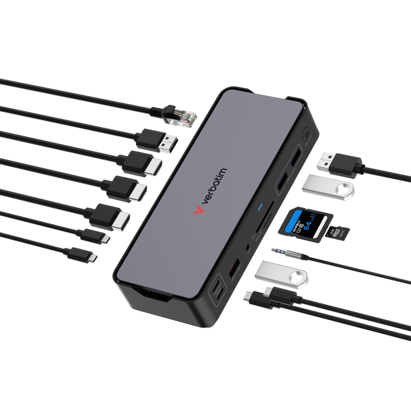 Verbatim USB-C Pro Docking Stn 15port