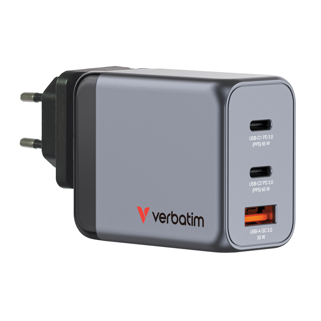 Verbatim 65W 3-Port GaN Wall Charger