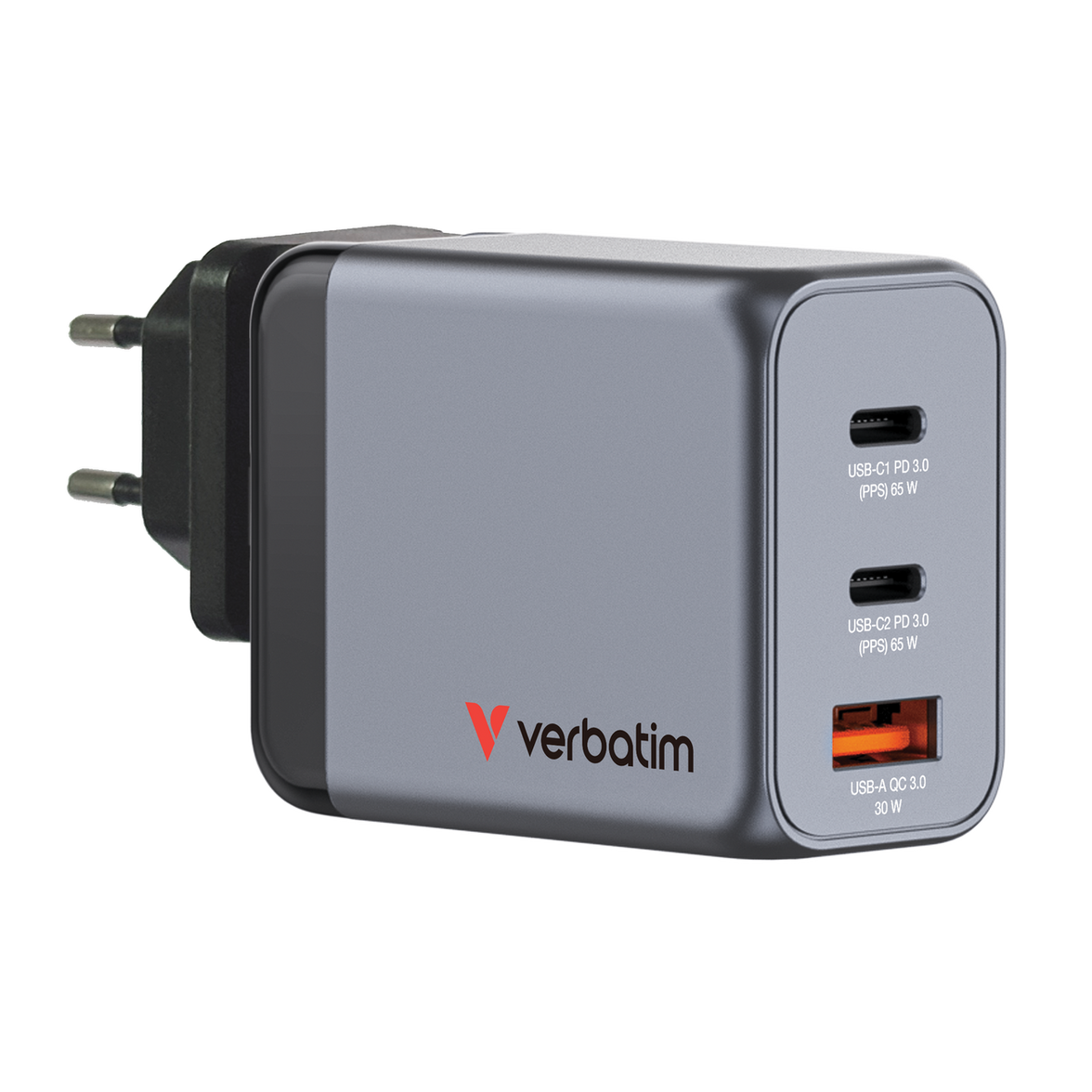 Verbatim 65W 3-Port GaN Wall Charger
