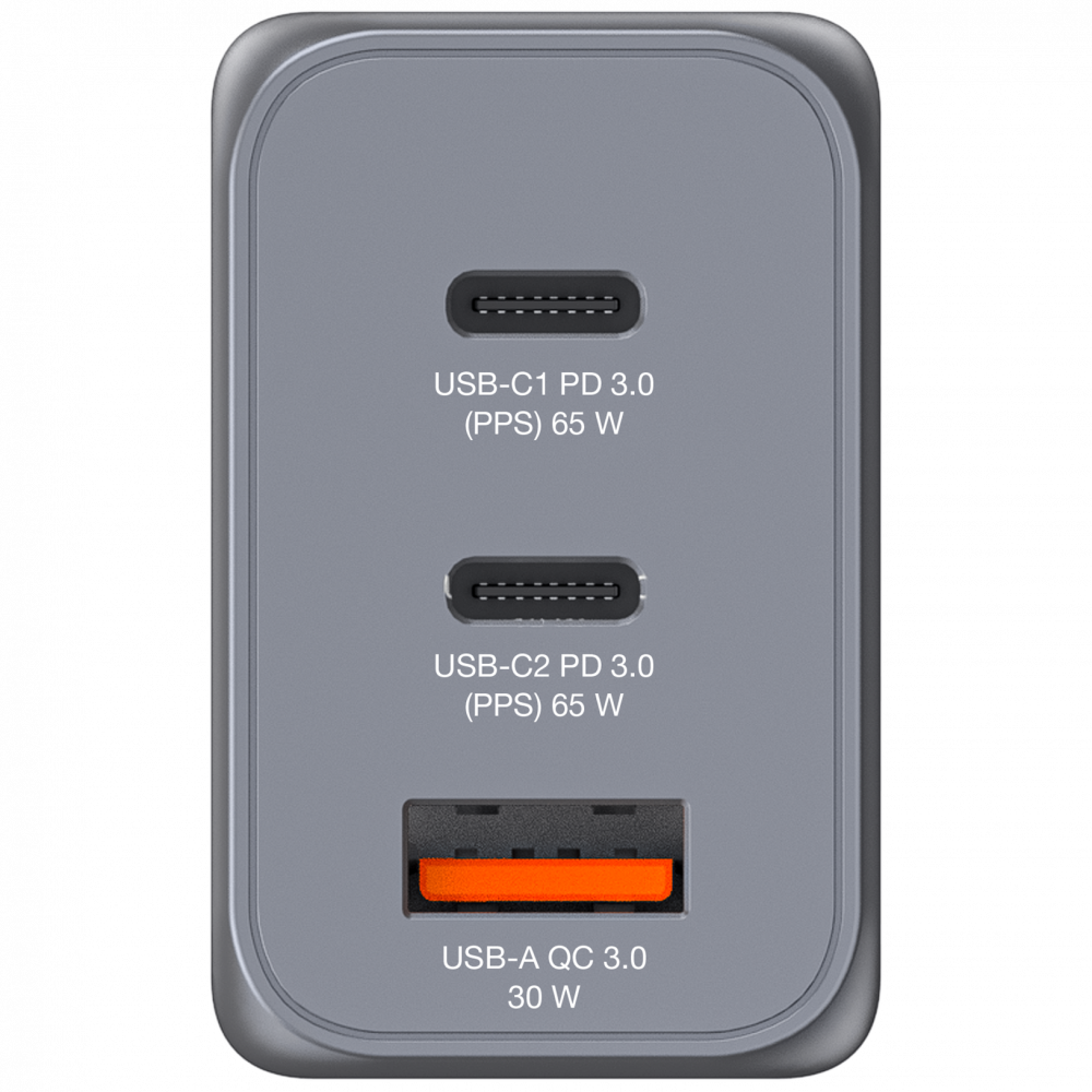 Verbatim 65W 3-Port GaN Wall Charger