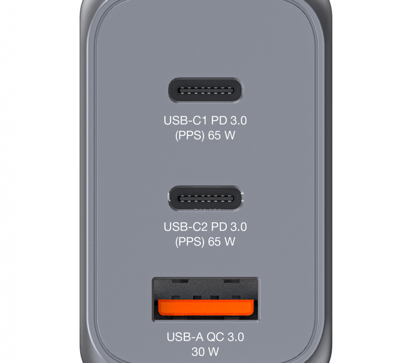 Verbatim 65W 3-Port GaN Wall Charger