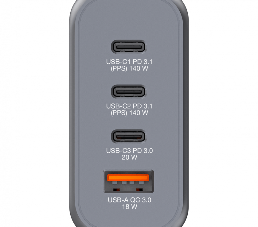 Verbatim GNC-140 GaN Wall Charger 4 140W USB