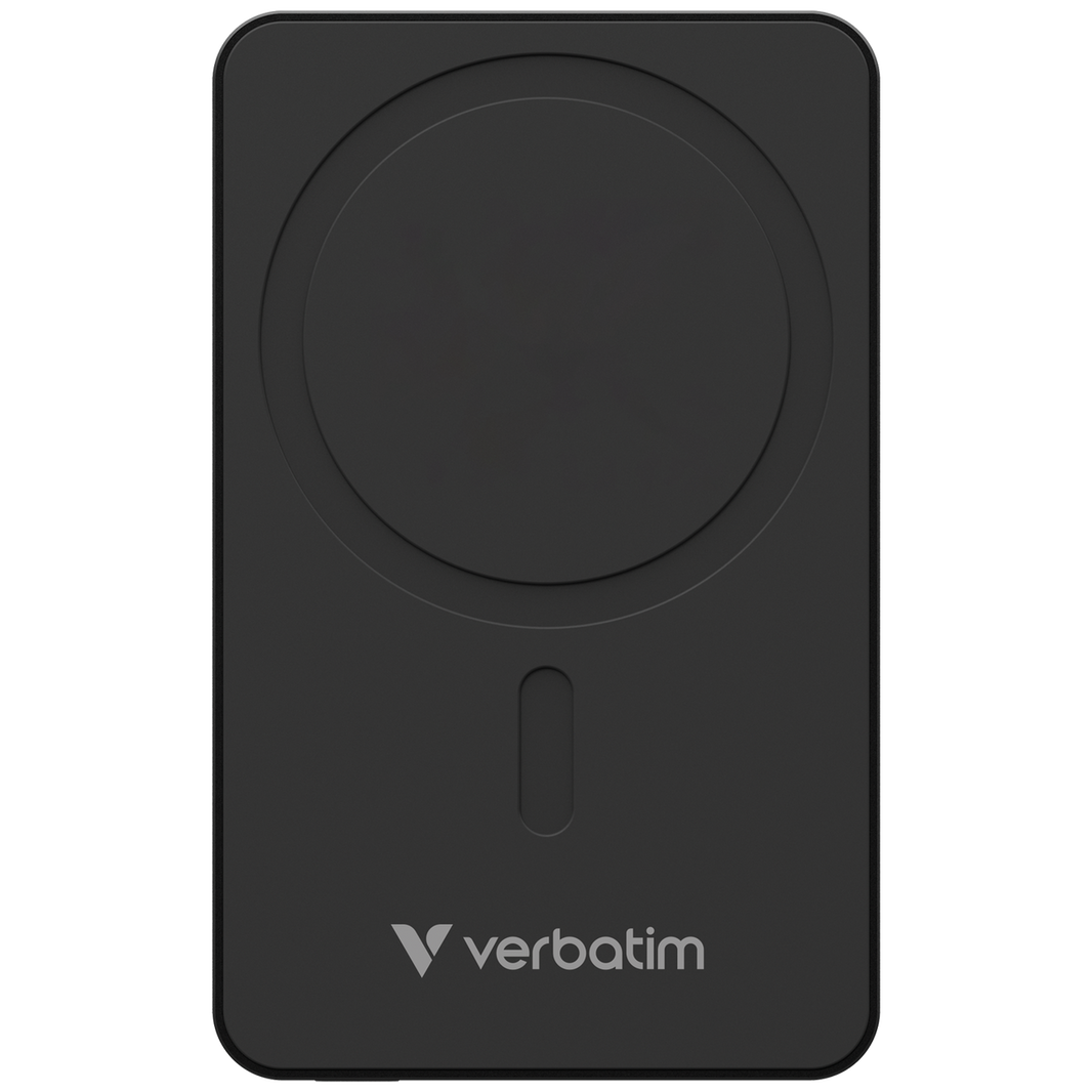 Verbatim Charge 'n' Go Essentials Power Bank 10000mAh Magnetic Wireless Charging - Black