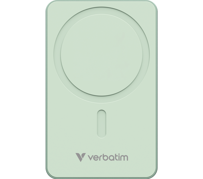 Verbatim Charge 'n' Go Essentials Power Bank 10000mAh Magnetic Wireless Charging - Green