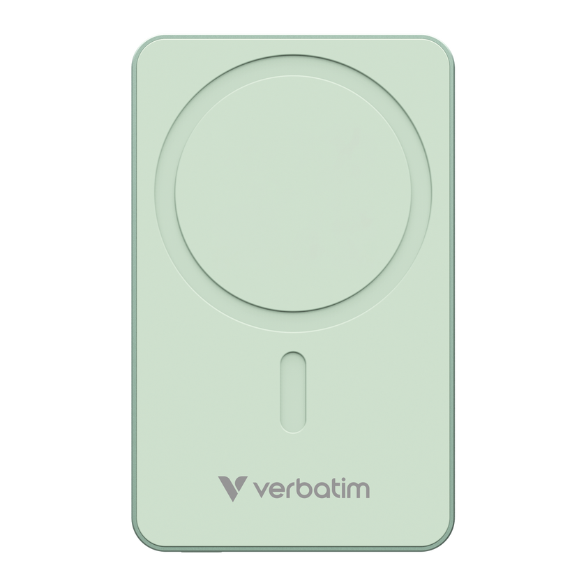 Verbatim Charge 'n' Go Essentials Power Bank 10000mAh Magnetic Wireless Charging - Green