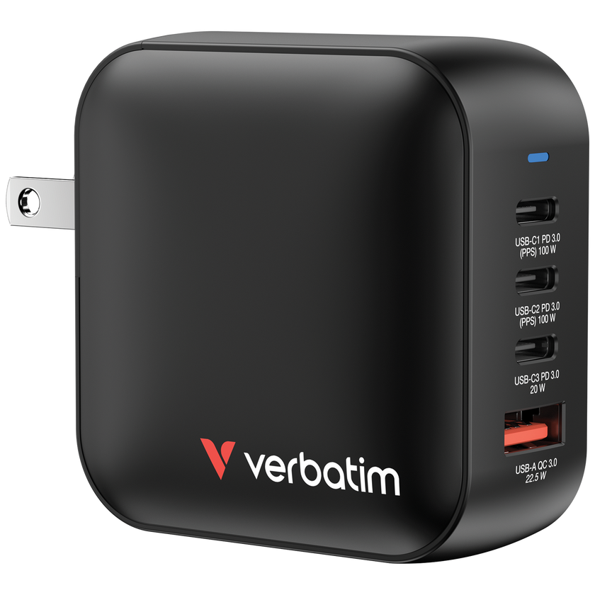 Verbatim Mini GaN Wall Charger 100W 4 Port