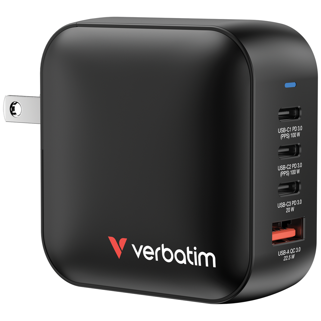 Verbatim Mini GaN Wall Charger 100W 4 Port