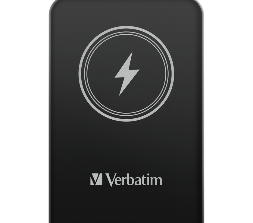 Verbatim Charge 'n' Go Power Bank 5000mAh Magnetic Wireless Charging - Black