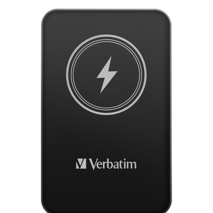 Verbatim Charge 'n' Go Power Bank 5000mAh Magnetic Wireless Charging - Black