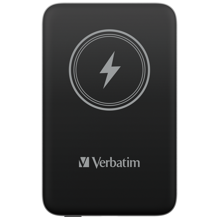 Verbatim Charge 'n' Go Power Bank 10000mAh Magnetic Wireless Charging - Black