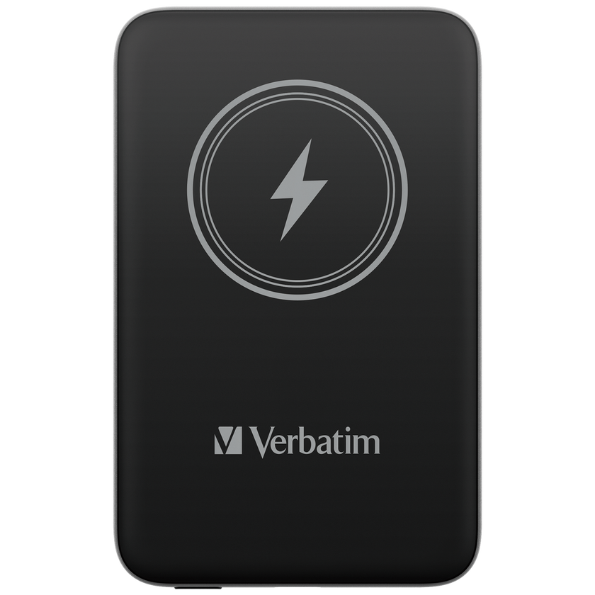 Verbatim Charge 'n' Go Power Bank 10000mAh Magnetic Wireless Charging - Black