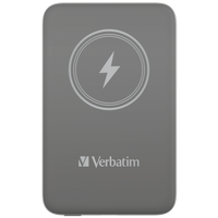 Verbatim Charge 'n' Go Power Bank 10000mAh Magnetic Wireless Charging - Grey